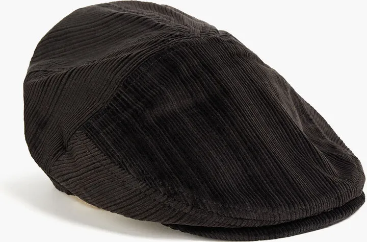 Appliquéd corduroy cap