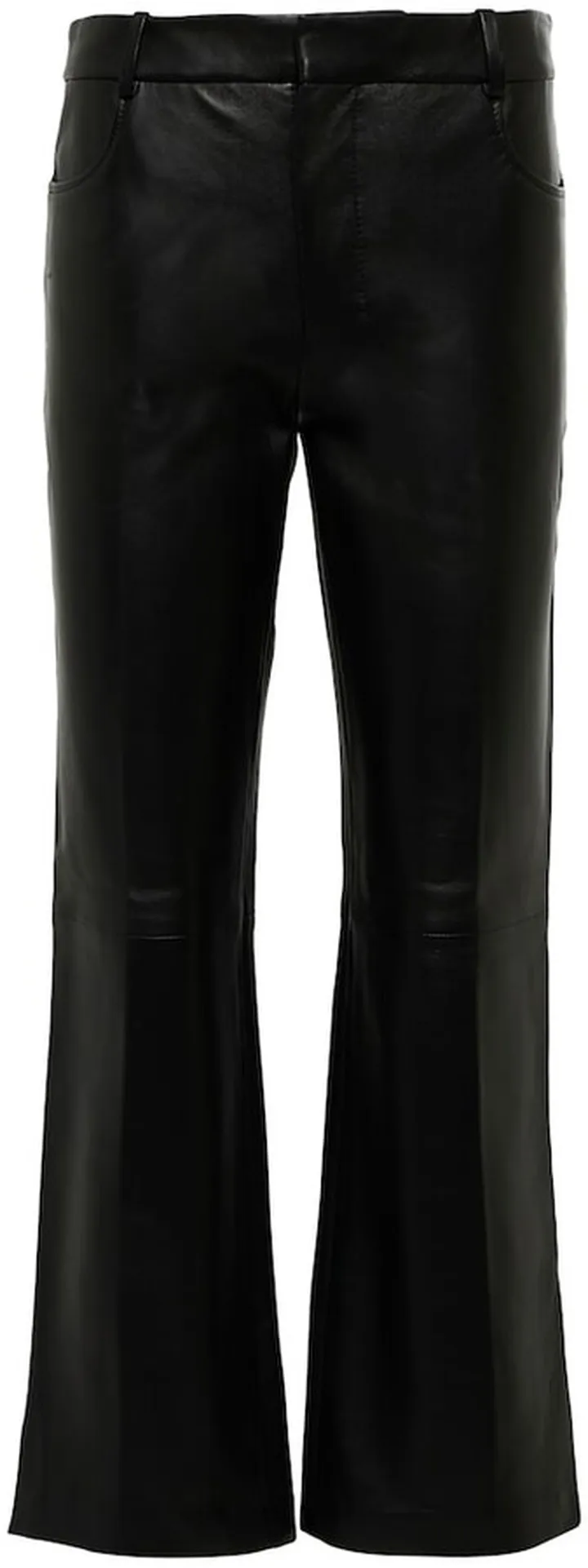 Leather flared pants