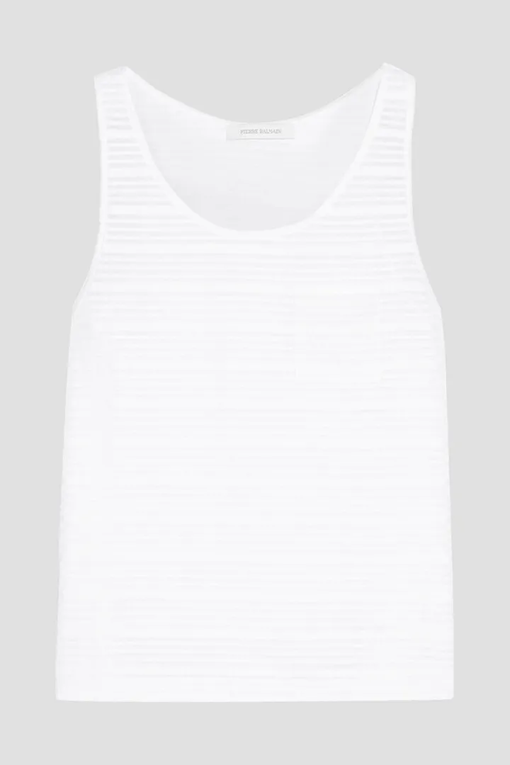 Open-knit cotton tank