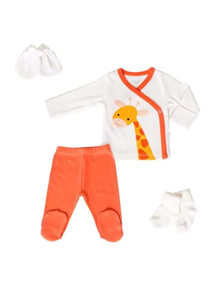 10-Piece Set White/Orange