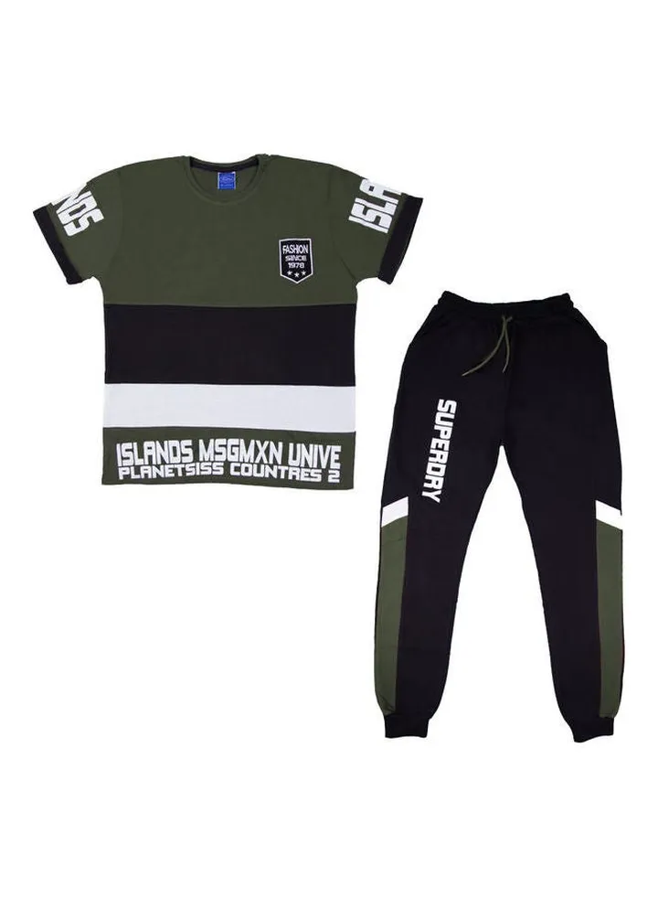 2-Piece T-Shirt And Pants Set Multicolour