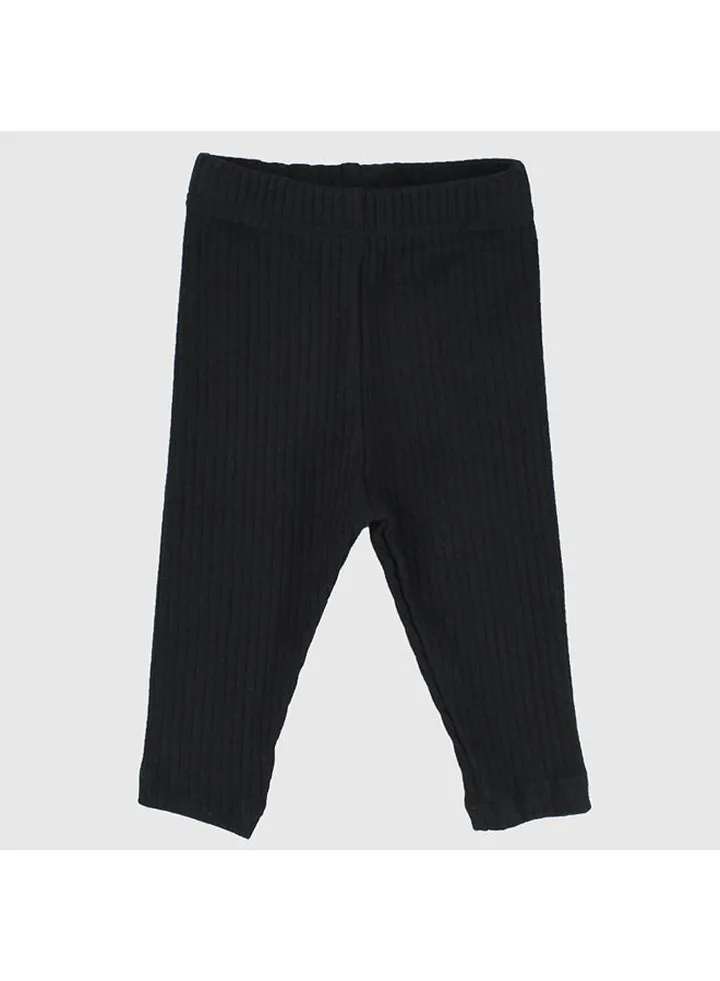 Black Ribbed Leggings