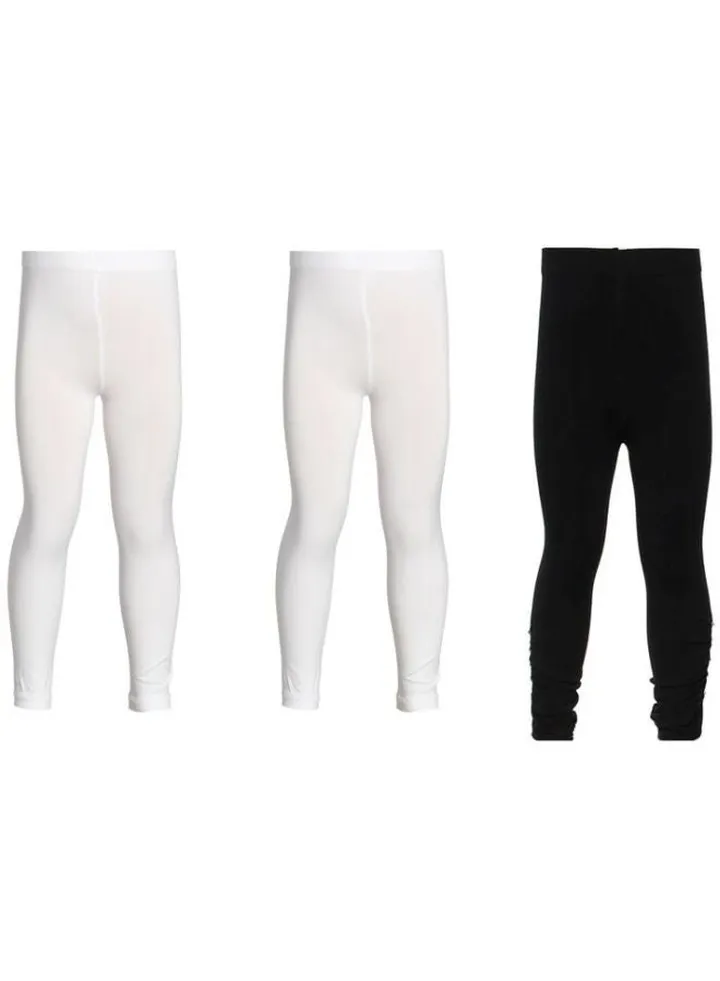 3-Piece Leggings Set Black/White