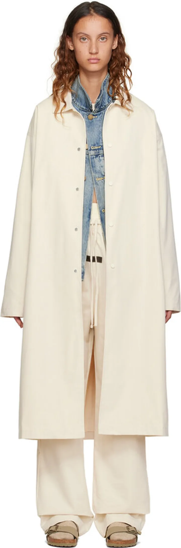 Essentials Off-White Long Coat