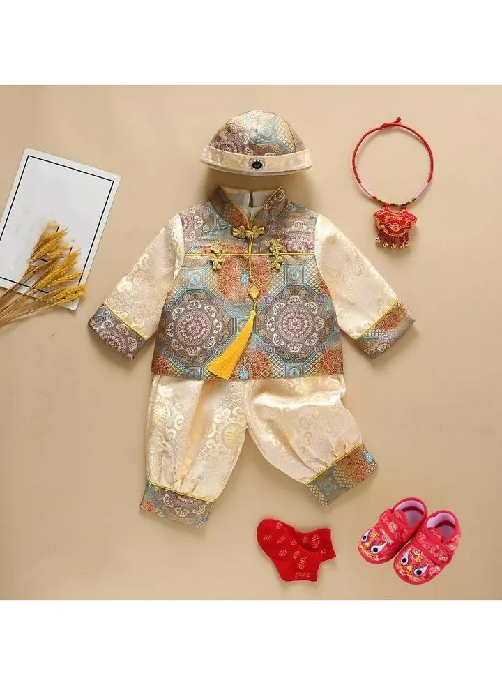 New Boys' Birthday Party Chinese Tang Suit 6 Piece Set