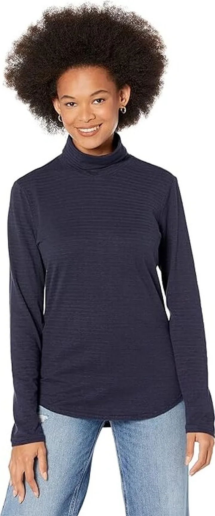 Royal Robbins Vacationer Turtleneck Long Sleeve (Naval) Women's Clothing