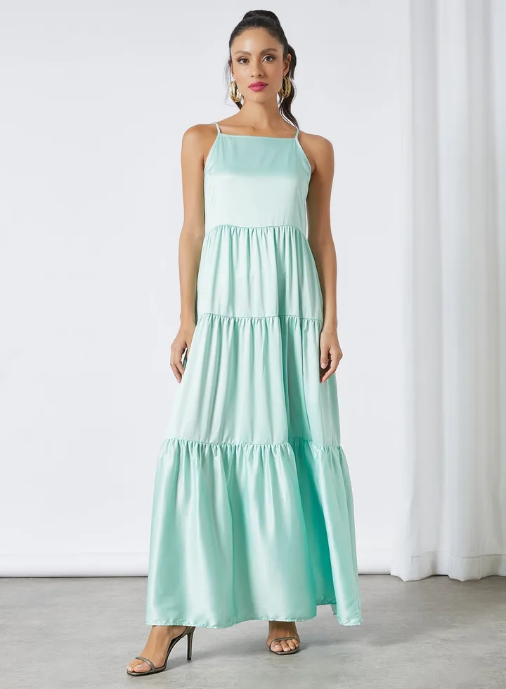 Tiered Maxi Dress Green