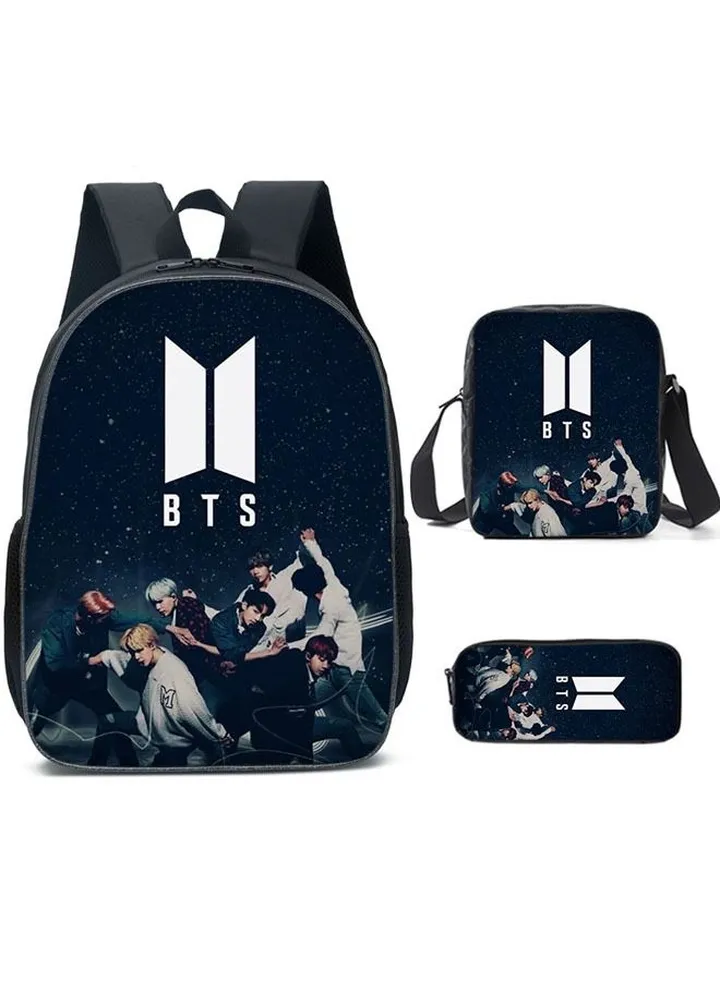 BTS bulletproof Youth Team Backpack single shoulder bag pen bag 3-piece set