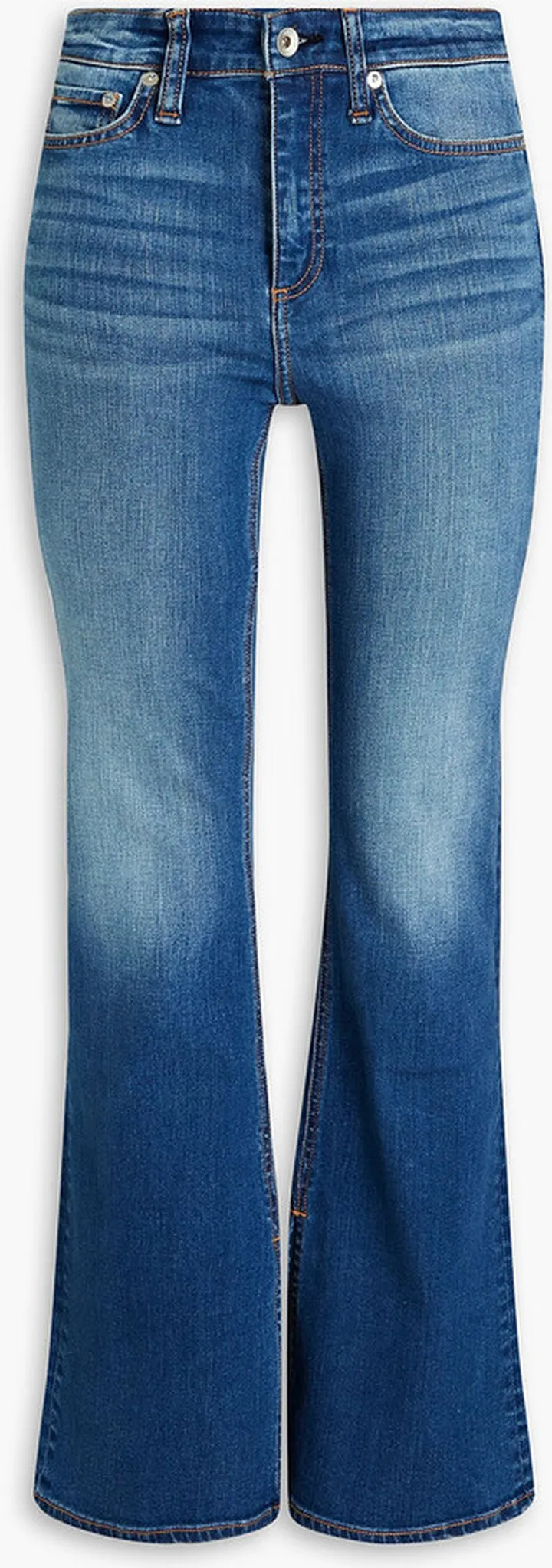 Bella faded high-rise flared jeans