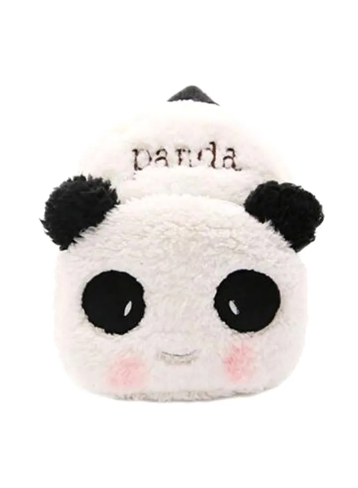 Early Education Cartoon Plush Backpack White/Black