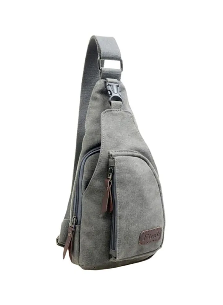 Canvas Crossbody Bag Grey