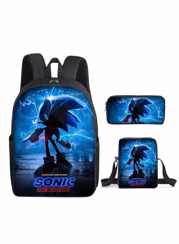 3 Pcs Set School Backpack Set For Boys Girls Teenagers Laptop 16 inch SchoolBag Crossbody Satchel Pencil Case Children