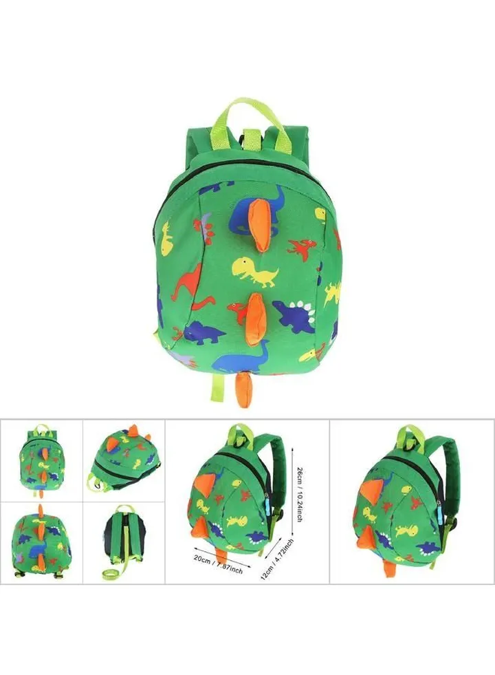 Cute Cartoon Dinosaur Baby Safety Harness Backpack Toddler Anti lost Bag Schoolbag (Green)