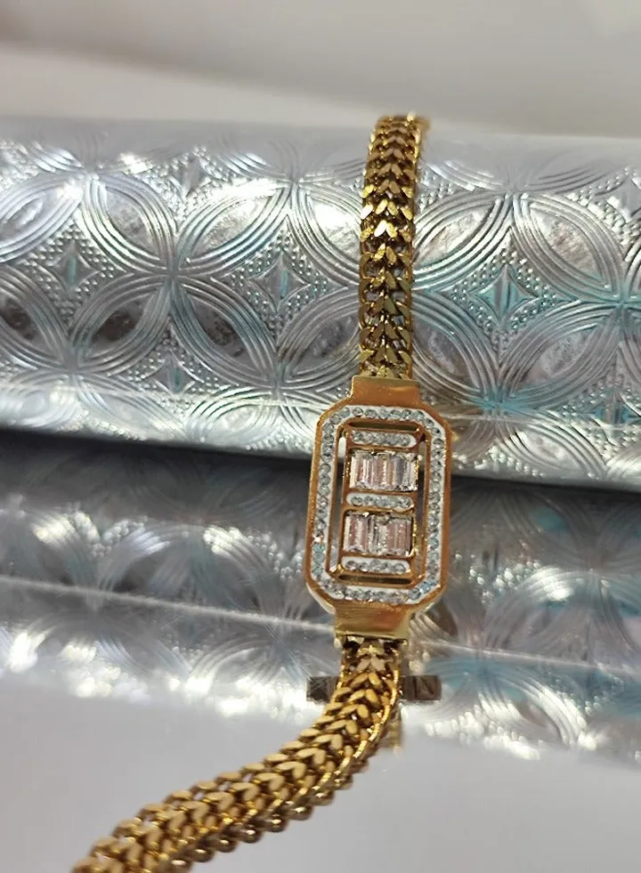 1PC retro style fashion simple trend stainless steel hand jewelry bracelet easy to match texture square party gift