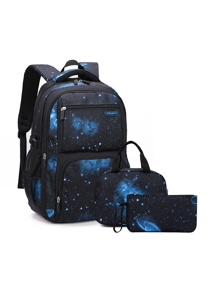 3pcs Fashion starry sky schoolbag for boys book bag for 7-15years old kids