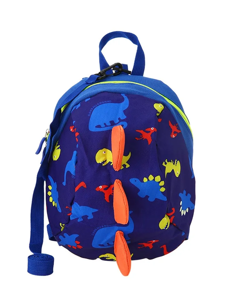 Printed Design Canvas Backpack Blue/Orange