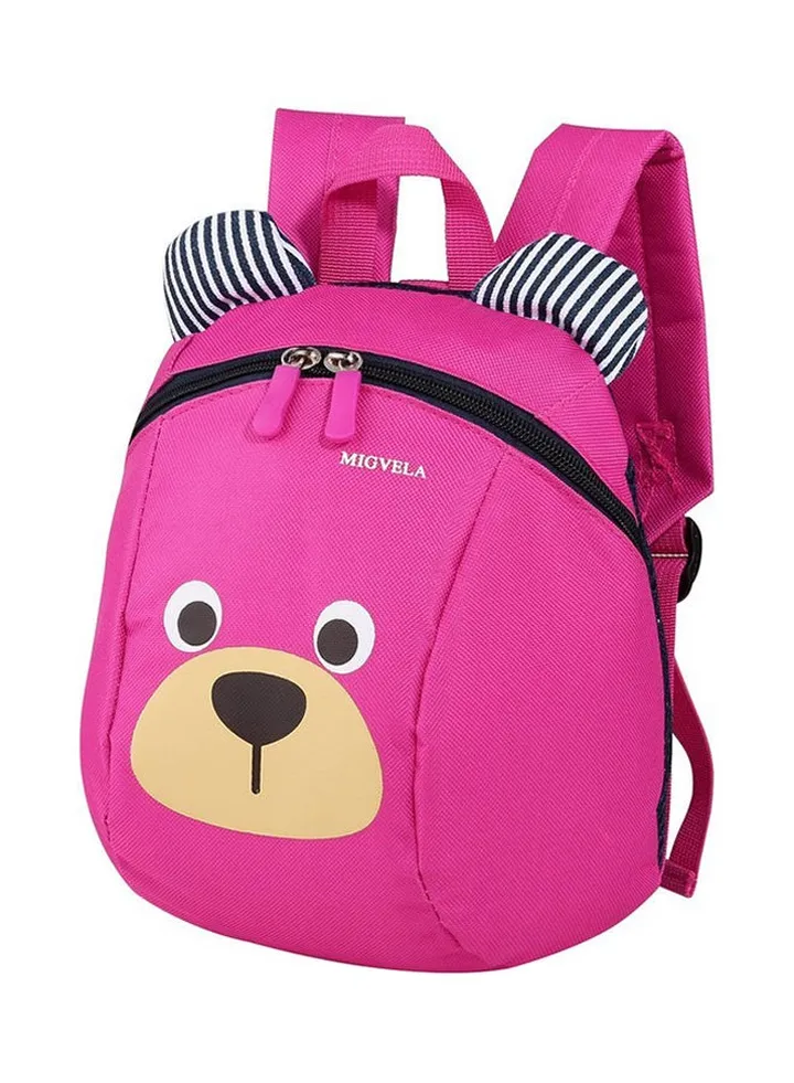 Cartoon Face Backpack Rose Red