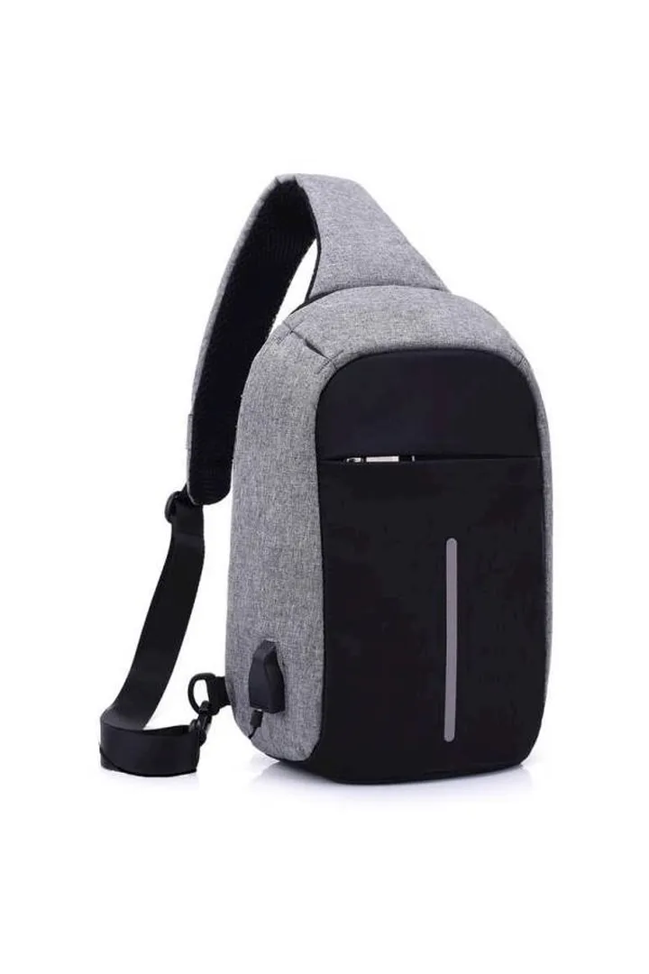Anti-Theft Package USB Charge Bag Black