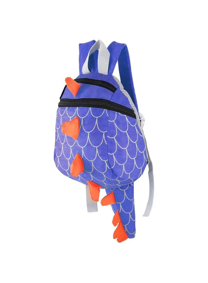 Nylon Dinosaur Shape Backpack Blue