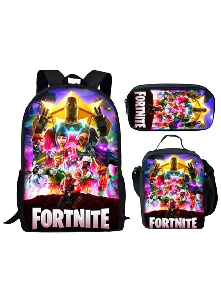 Brand Fortnite style G school season new product Fortnite schoolbag teenager campus backpack Messenger bag pencil case three-piece set
