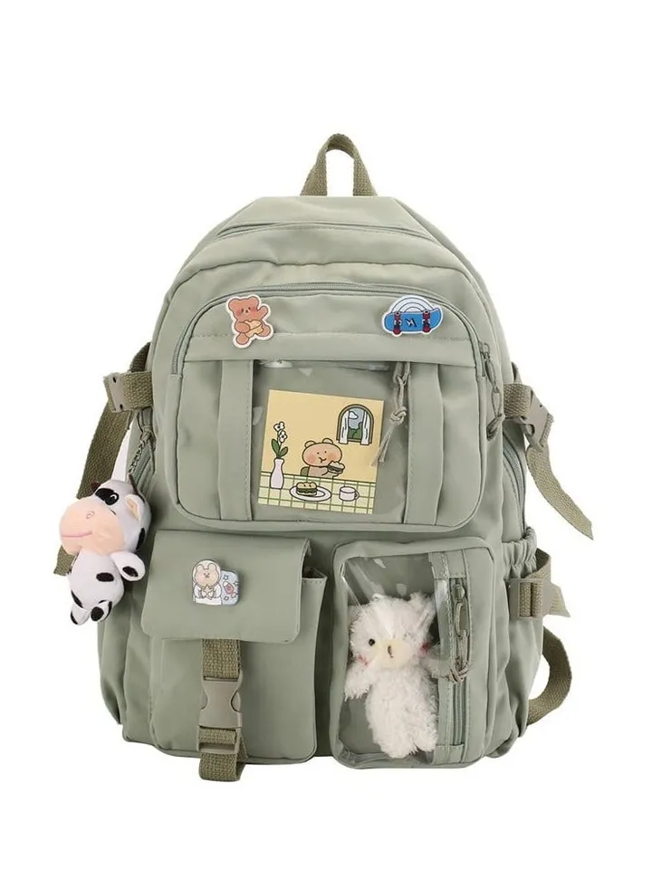 Middle School Student Backpack with Plush Pendant