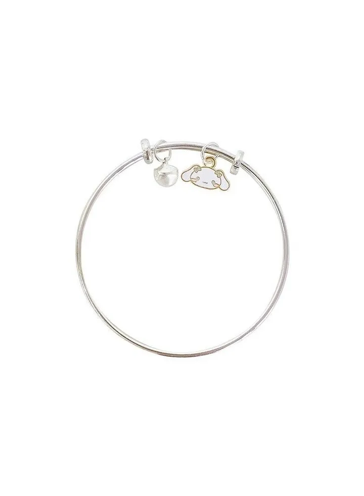 Silver Drip Glaze Cute Puppy Bracelet