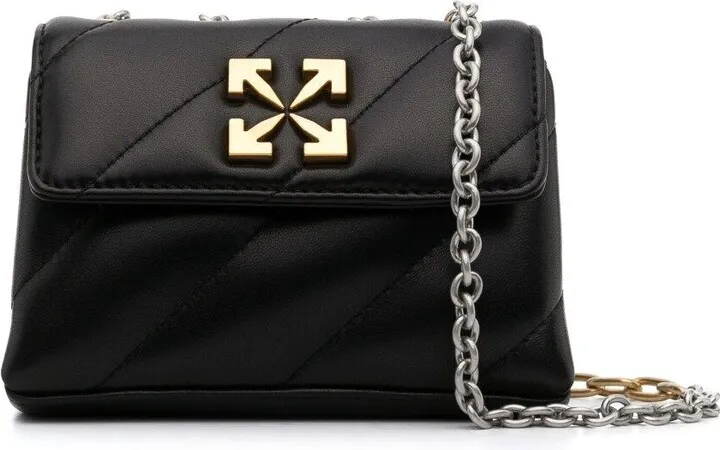 Black Jackhammer Mini Leather Cross Body Bag