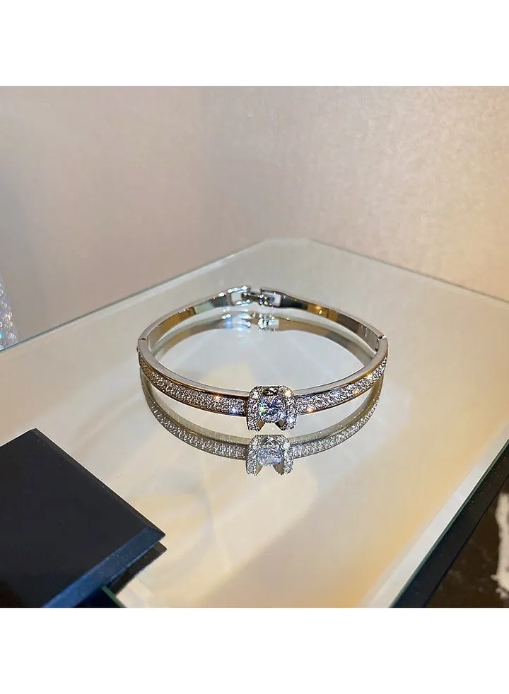 Silver Fashion Diamonds Bracelet