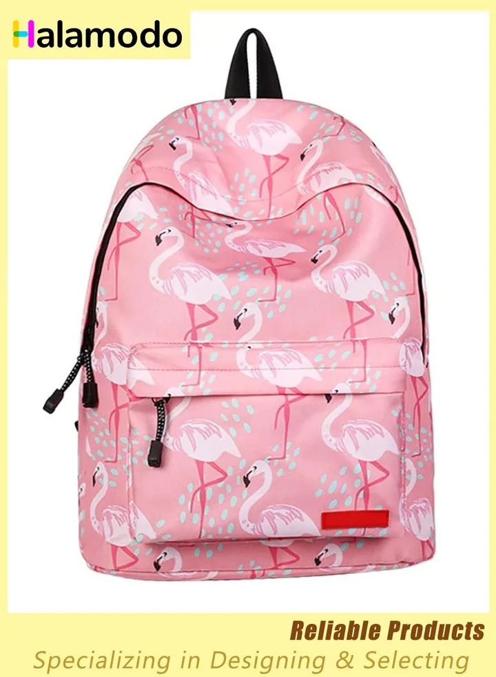 Kids Backpacks, Kawaii Backpack, Cute Cartoon Flamingo School Bag, Lightweight Bookbag, Toddler Backpack, Large Capacity Travel Backpacks, Cute Shoulder Bag, for Teens Girls Women