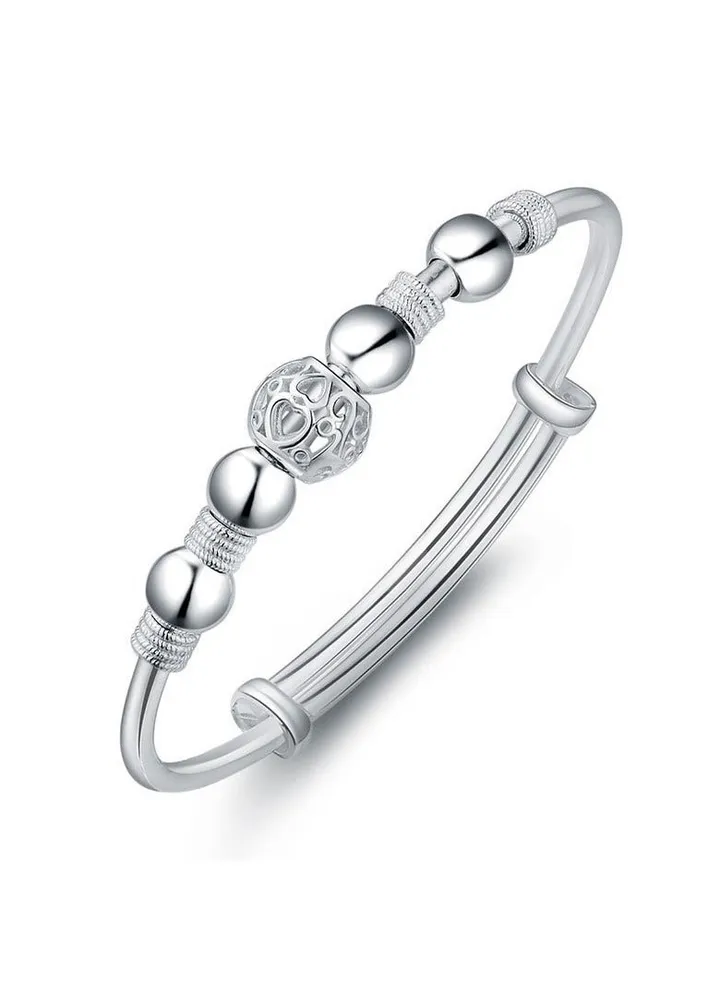 Silver Plated S Buckle Bracelet Women's