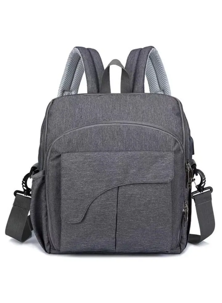 Baby Diaper Changing Backpack For Mother ,Dark Grey