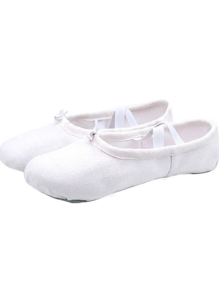Adult Soft Bottom Dance Shoes Ballet Yoga Shoes Children Dancing Shoes White Color