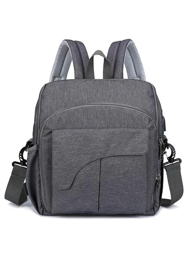 Baby Diaper Changing Backpack For Mother ,Dark Grey