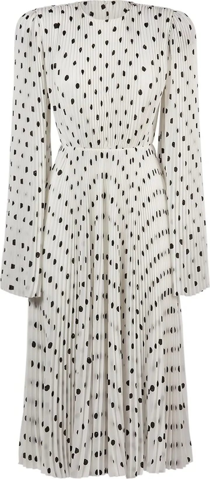 Pleated crepe dress