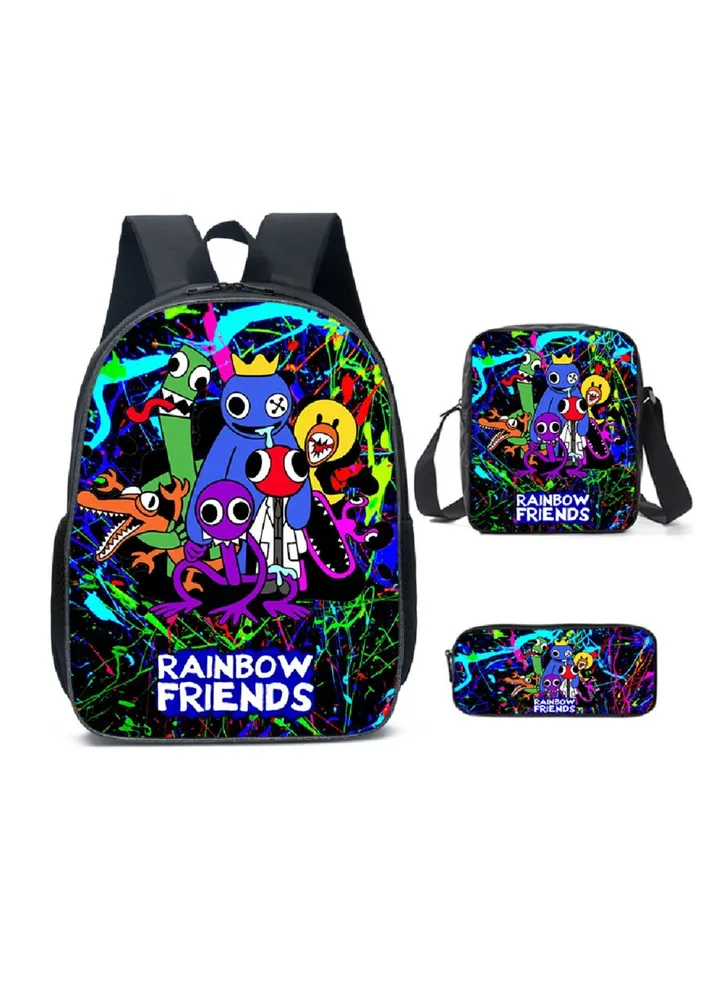 3 pcsSet School Backpack Set For Boys Girls Teenagers Laptop 16 inch SchoolBag Crossbody Satchel Pencil Case Children