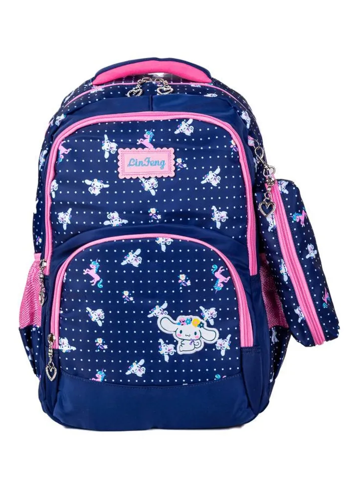 Polyester School Backpack Pink/Purple