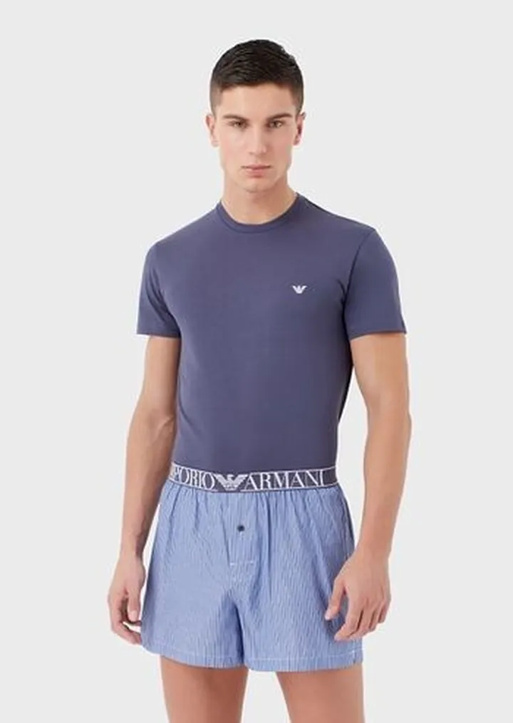 Jacquard pattern boxer pyjamas