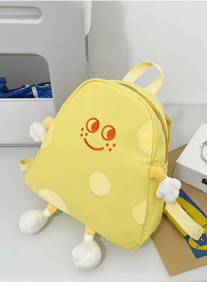 Cute Cheese Canvas Backpack for Girls