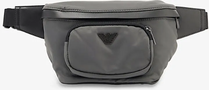 Mens Magnet Grey Logo-embellished Shell bum bag
