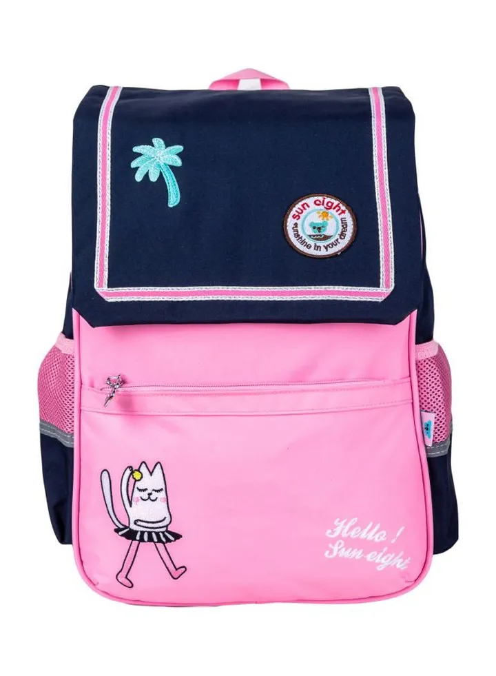 Polyester School Backpack Pink/Black