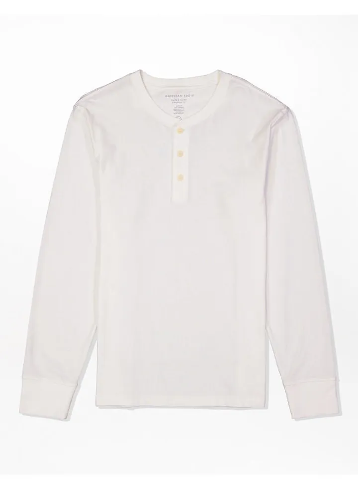 AE Long-Sleeve Henley T-Shirt
