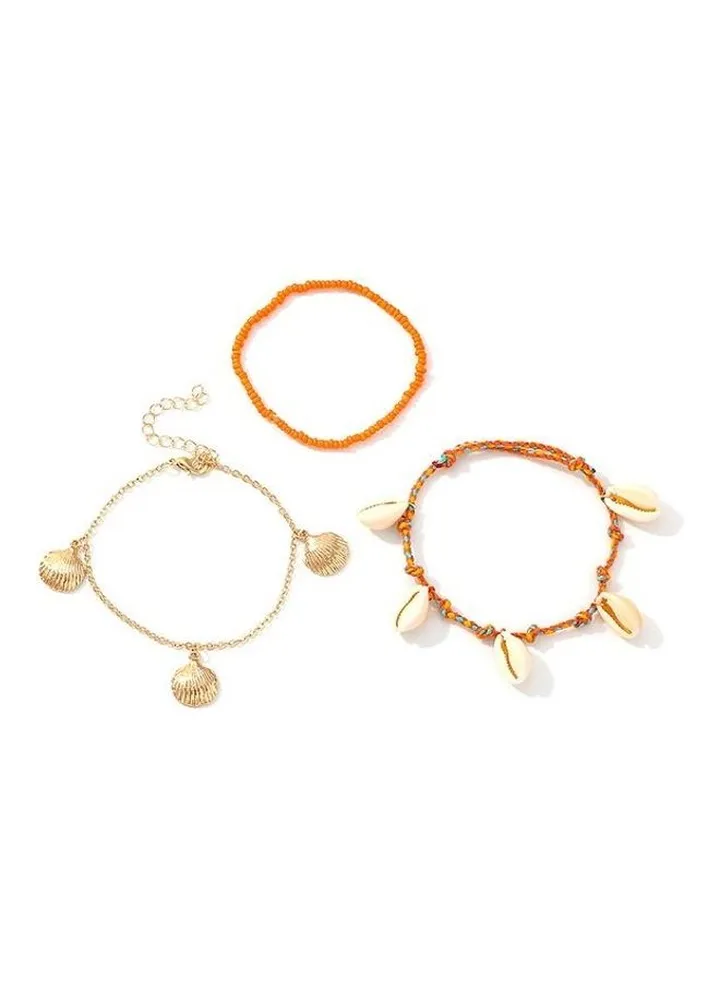 3-Piece Fashionable Beaded Bracelet