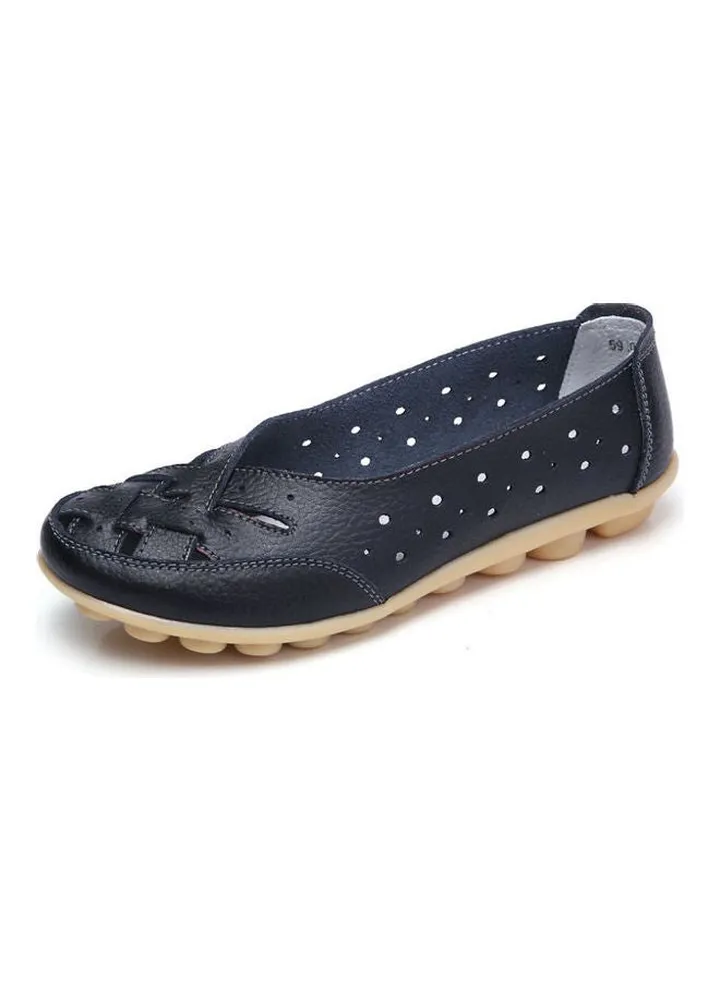 Braided Slip-On Ballerina Black