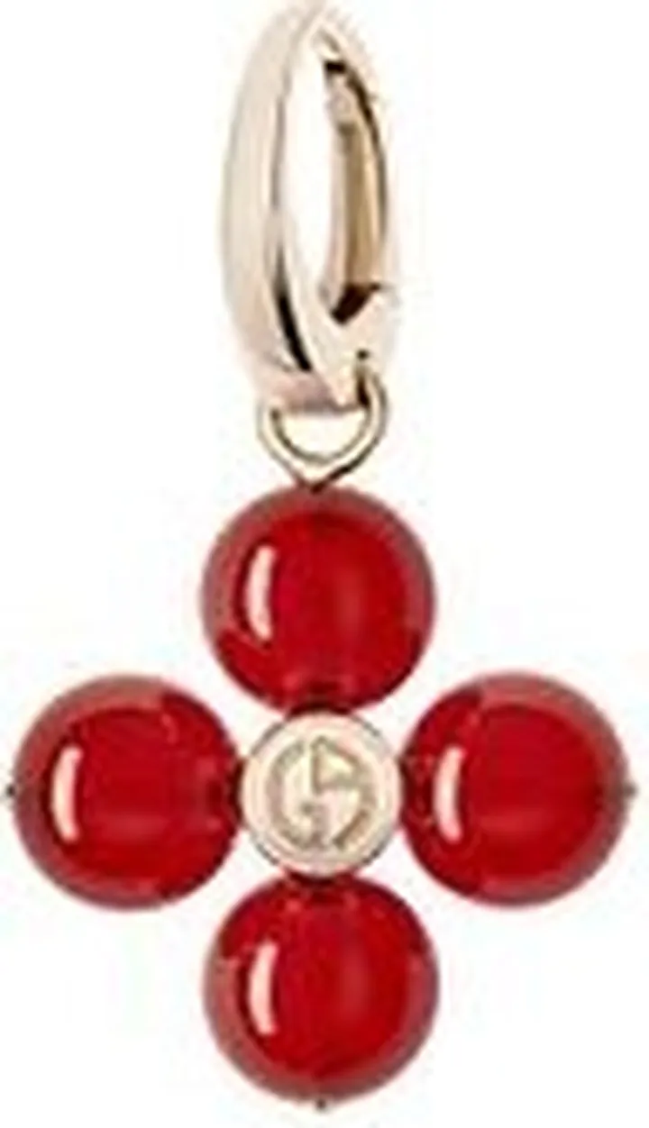 Tamara charm in 18k gold and carnelian spheres