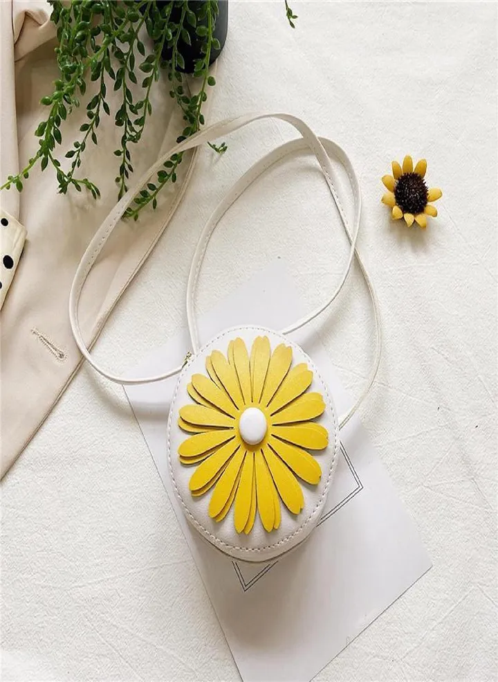 Infant Baby Kids Girls Bags Waist Bags Shoulder Bags Leather Cute Daisy