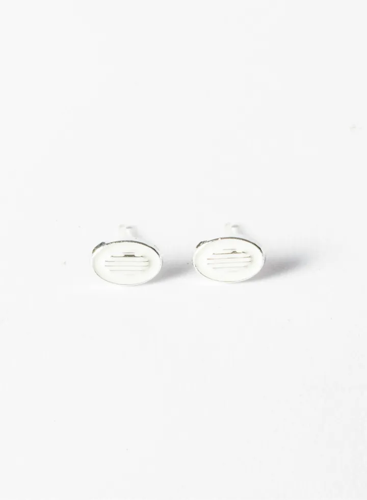 Small Earring for Baby-Premium Quality-White Oval