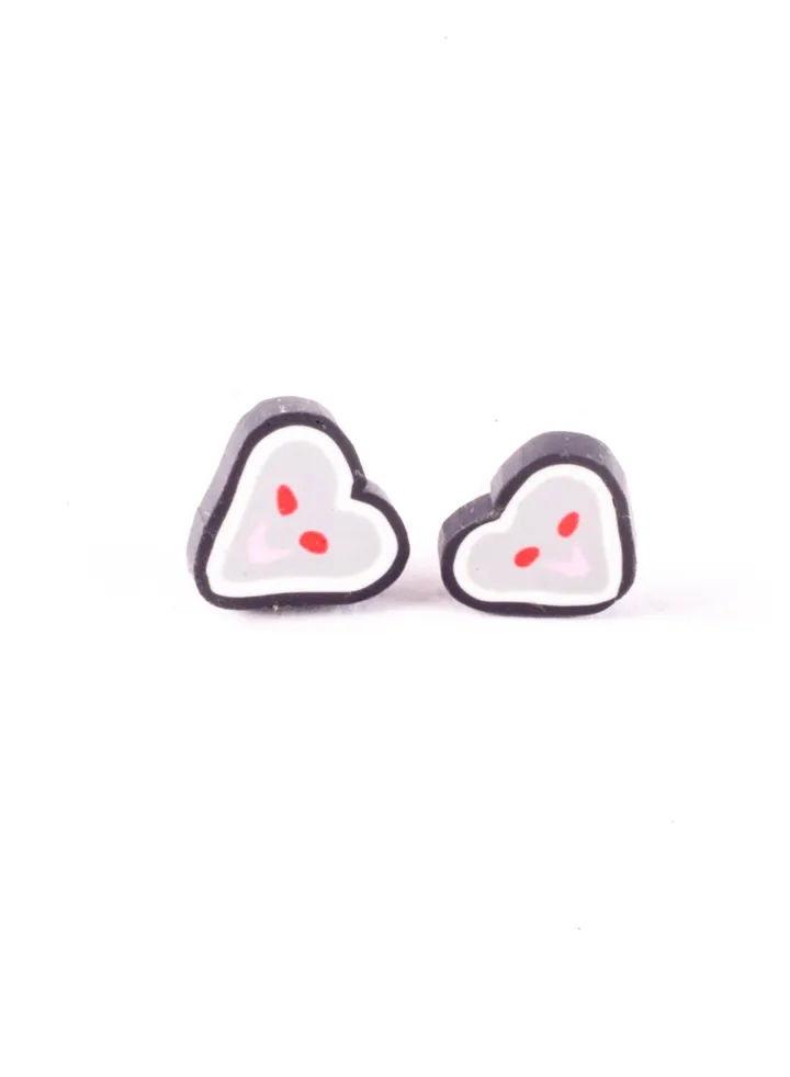 Small Silicon Earring for Baby Black Heart