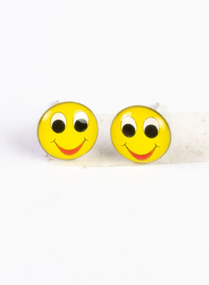 Small Metal Earring for Baby-Premium Quality- Emoji (17)