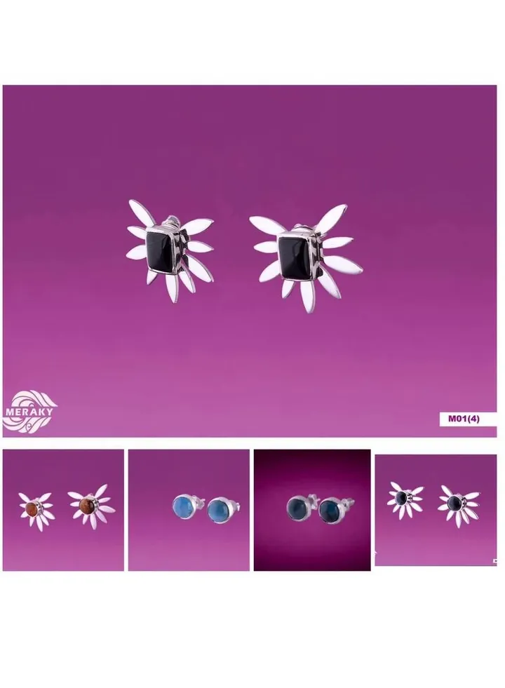 Unique handmade 950 sterling silver earrings
