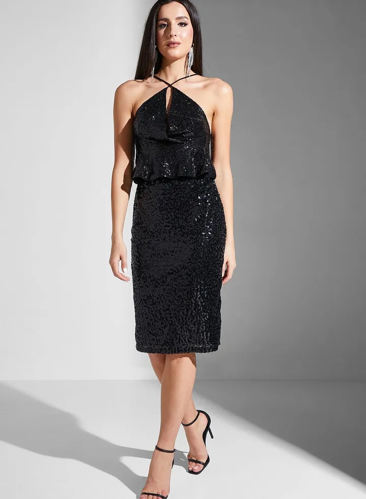 Sequined Pencil Skirt